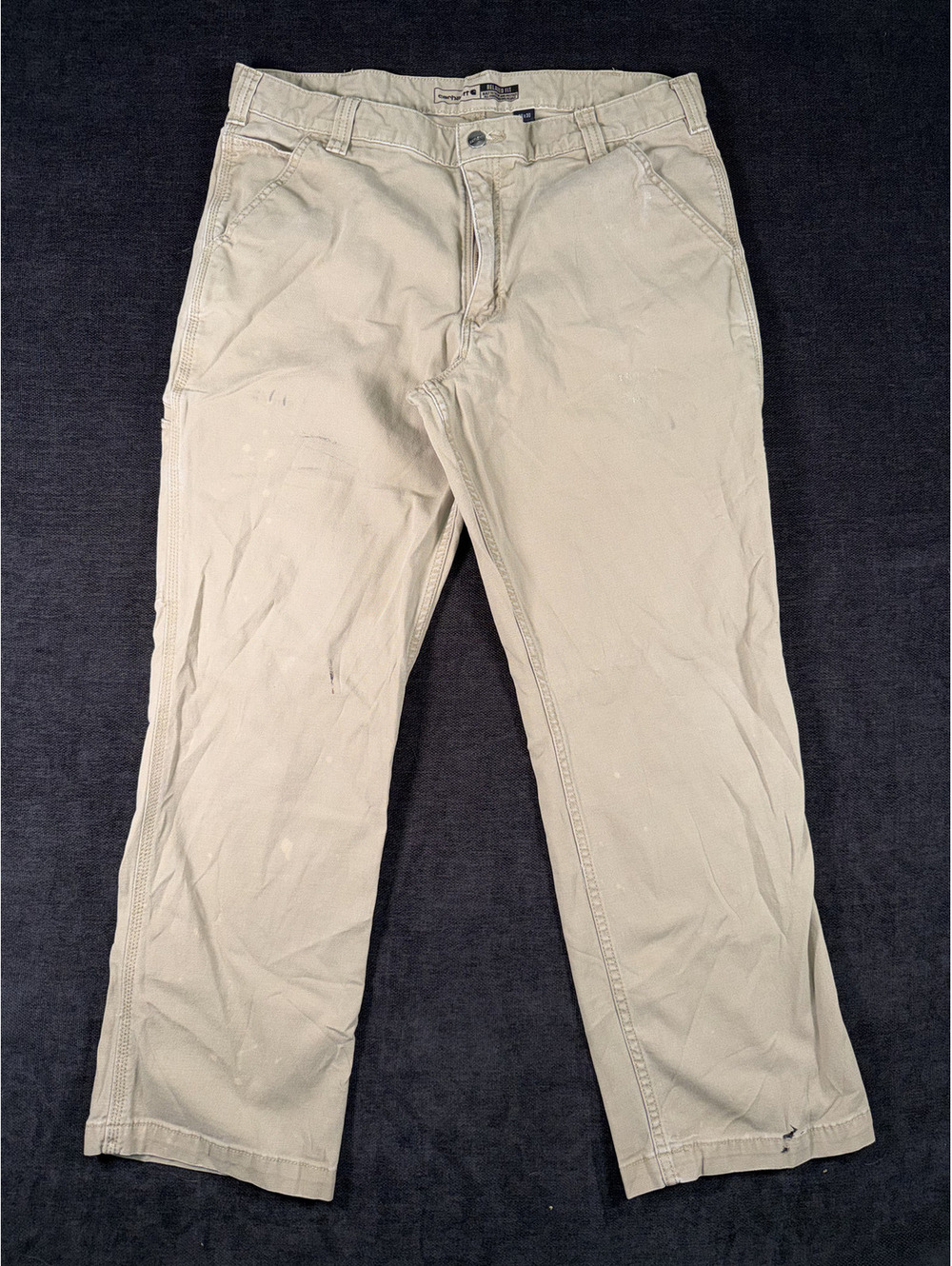 Carhartt Relaxed Fit Men's Khaki Chino Pants Size 36x30